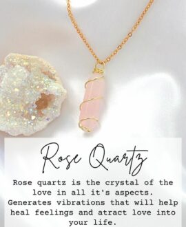 18K Double Ended Natural Healing Crystals Hand Wired Necklace