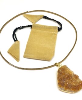 Orange Citrine Cluster Pendant