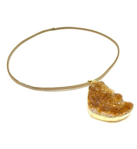 Orange Citrine Cluster Pendant