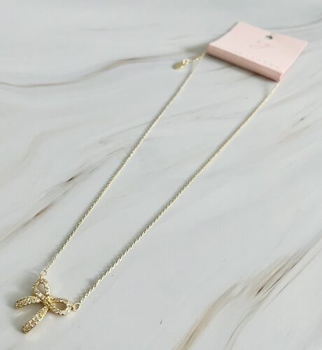 Simply Shine Bow Necklace