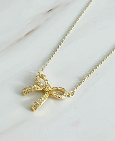 Simply Shine Bow Necklace
