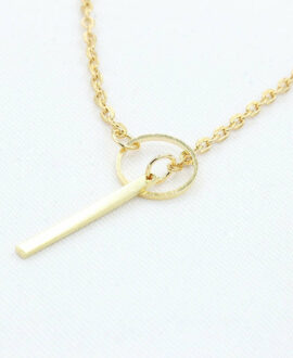Adjustable Circle Stick Necklace