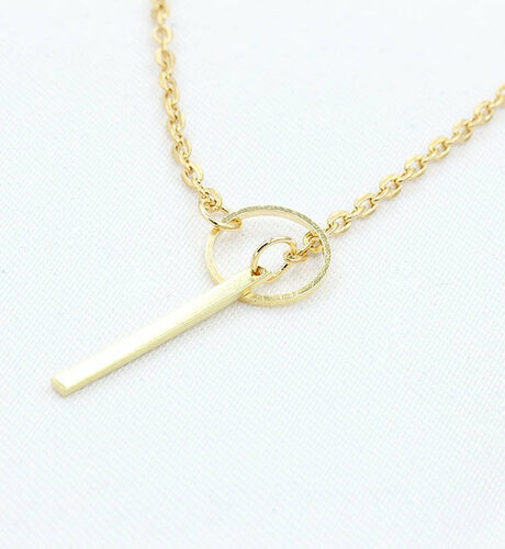 Adjustable Circle Stick Necklace