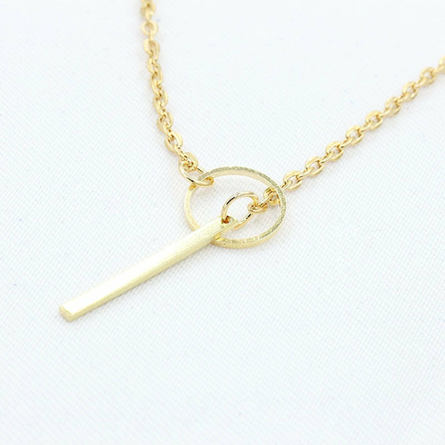 Adjustable Circle Stick Necklace