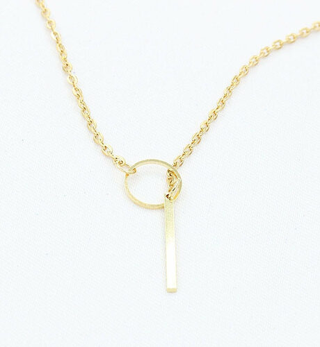 Adjustable Circle Stick Necklace