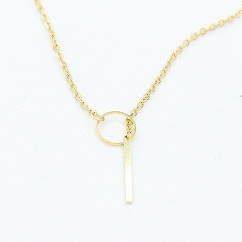 Adjustable Circle Stick Necklace