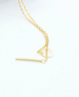 Adjustable Circle Stick Necklace