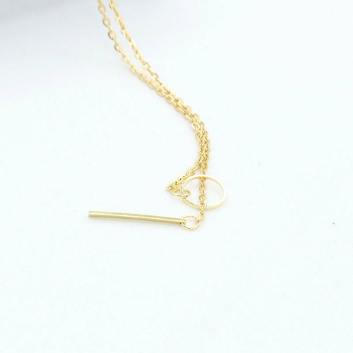 Adjustable Circle Stick Necklace