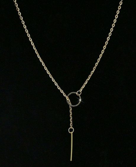 Adjustable Circle Stick Necklace