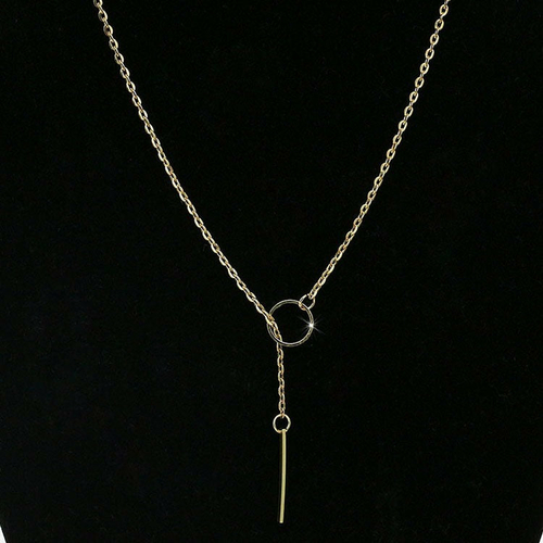 Adjustable Circle Stick Necklace