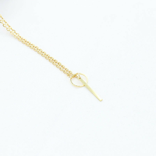 Adjustable Circle Stick Necklace