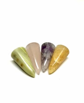 Natural Gemstone Pendulum Set of 4