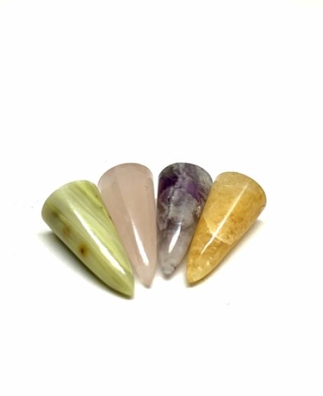 Natural Gemstone Pendulum Set of 4