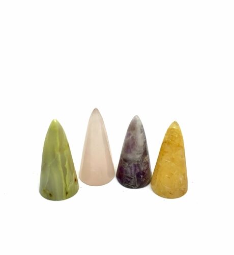 Natural Gemstone Pendulum Set of 4